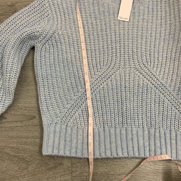 NWT Splendid Blue Mock Neck Dolman Sweater Large - Picture 6 of 8